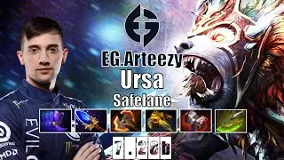 Ursa Safelane | EG.Arteezy | HOW RTZ PLAYS CARRY URSA | 7.28b Gameplay Highlights