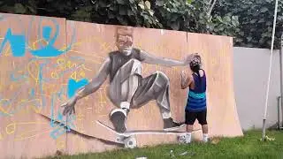 Live Art Mural for Go Skateboarding Day Dubai 2019  XDubai XGrounds