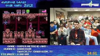 Garrison playing Super Metroid at AGDQ 2013