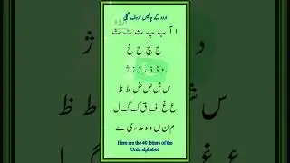 Urdu Alphabet | Haroof-e-tahajji