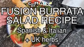 Upscale Italian & Spanish Burrata Vegetarian Salad Recipe + Mustard Salad Dressing Ratios - Norfolk