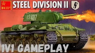 Steel Division II. Soviet vs Germany 1v1 gameplay.