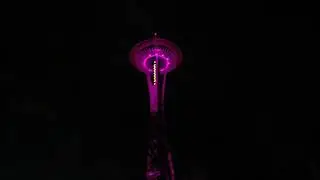 2020 New Years Light Show at The Seattle Space Needle