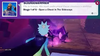 Open a Chest in The Sideways - Stage 1 of5 - SLEDGEHAMMER