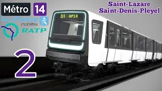 Métro 14 Ratp MP14CA Le Trajet Entre Saint-Lazare➡️Saint-Denis-Pleyel