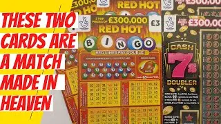 6 UK scratch cards revealed. 3 x Red Hot Bingo and 3 x Cash 7 Doubler. An odd result at the end.