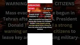 🚨 MASS EVACUATION IN TEHRAN AFTER TRUMP'S WARNING ⚠️#TehranEvacuation #TrumpWarning #IranCrisis#news