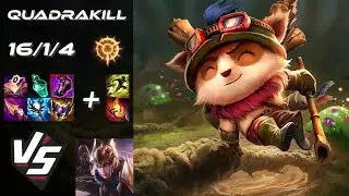 TOP Teemo vs Quinn [QUADRAKILL] - NA Challenger Patch 25.S2.3