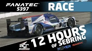 Fanatec 12h of Sebring by Studio 397 on rFactor 2 -  Full Race in #5 ACR Zakspeed LMP2 Part 2