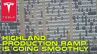 Tesla Shanghai export lot shows Model 3 Highland production ramp is going smoothly