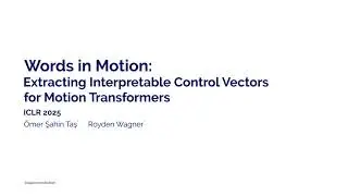 Words in Motion: Extracting Interpretable Control Vectors for Motion Transformers