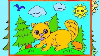 Learn Colors with Cute Forest Animals | Drawing for Toddlers 🌈