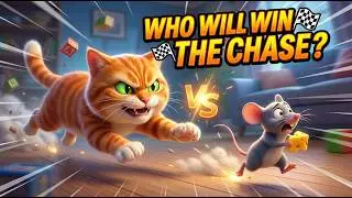 Run Mouse Run! Cat & Mouse Funny Chase + Happy Friendship Ending  Rhyme Haven Kids Songs