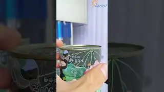 #Automatic chia seed lotus root powder #tin #can sealing #machine, #metal canister #crimping machine