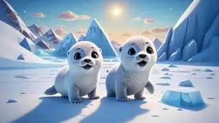 Two Baby Seals Wiggle on the Ice | Arctic Animal Song for Kids | Nursery Rhymes and Baby Songs