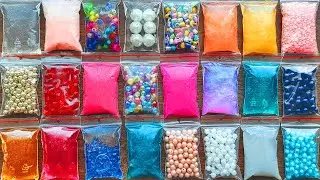 Making Mega Crunchy Slime with Bags - Relaxing Video