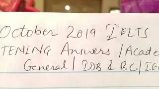 26 October Listening Answers | academic | general | IDP &BC | Ieltswisdom