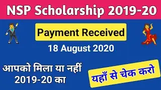 Nsp Scholarship 2019-20 ka Payment Account me Credit हो गया ! Pfms Status Change Payment Success