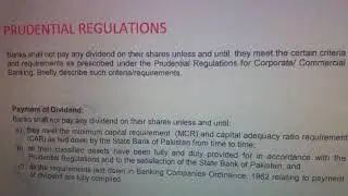 Prudential Regulation DIVIDEND
