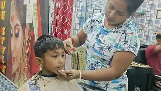 School Boy Normal Haircut By Lady Barber | Haircut Tutorial | Lady Barber| Unique Style Family Salon