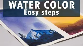 Watercolor Painting for Beginners - How to Paint a Sunset with Trees | Artography Studio
