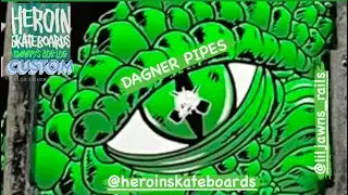 Swampy’s Double Shovel Gator 10.5” by @heroinskateboarding Built by Dagner Pipes Custom Design