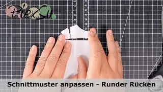 Schnittmuster anpassen - Oberteil für runden Rücken anpassen | PiexSu