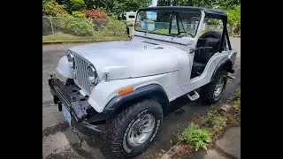 1975 Jeep CJ-5 3-Speed With AMC 232 Straight 6 test Drive Part 1