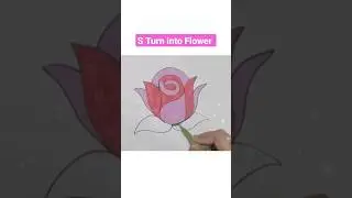 how to draw S turn in the flower 🌼 🌸 #flowerdrawing #viralshorts