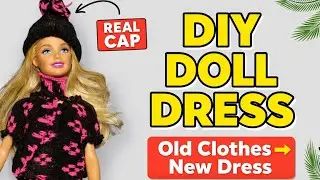 How to make Barbie clothes| step by step tutorial| easy to make| DIY winter outfit