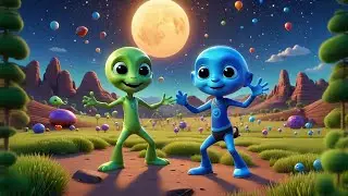 Two Tiny Aliens Wave Hello | Fun Space Song for Kids | Nursery Rhymes and Baby Learning