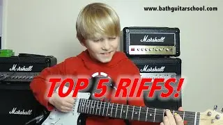 Top 5 Classic Rock Riffs (Stage 2) | Performed by Monty Ball | Bath Guitar School
