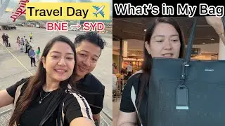 What&rsquo;s In My Travel Bag ✈️ + Brisbane to Sydney Travel Day (Flight Delay) #nepaleseinaustralia #fyp