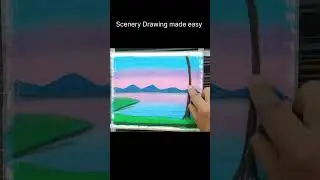 Scenery Drawing with oil pastels