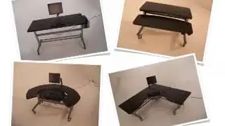 Anthro's Electronic Sit Stand Height Adjustable Desk   www anthro com