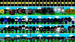 Incredibox Sprunki all in one ( Jevin, Black, Mr. Sun, Gray ) ... Super new