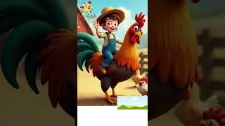 Baby Laughs While Riding a Giant Rooster | Cutest Farm Moment Ever! 🐔😂