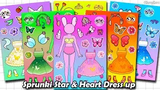 Sprunki Butterfly Dress Clothing Sticker Book 스프런키 나비 드레스 옷입히기 스티커 꾸미기