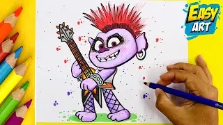 Cómo DIBUJAR a BARB  TROLLS 2 ( Trolls World Tour ) - How to Draw BARB The TROLLS 2 - Easy Art