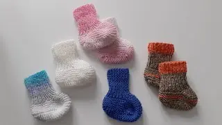 chaussons naissance au tricot