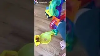PicassoTiles PicassoToys Big Hit Rainbow Colors Magnetic Tiles Marble Run Building Blocks Kids Play