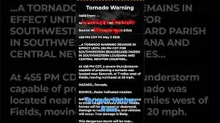 5-2-25 Louisiana Tornado Warnings! By Storm Chaser Nathan Hester #News #weather #Louisiana #warnings