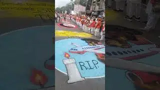 Ahmedabad Plan Crash Rangoli in Pune Maharashtra #pune #india #artist #rangoli