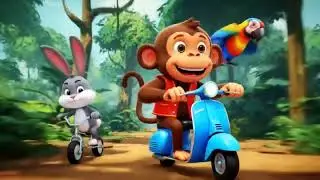New ai trending video monkey ka bike ride 