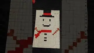Snowman Pixel Art ☃️ | Easy Grid Drawing | Budget Pixel Art #pixelart #budgetpixelandcraftstudios
