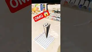 3D Drawing 🔥 How to Draw Letter E in 3D #art #3d #drawing