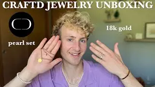 CRAFTD LONDON JEWELRY UNBOXING | pearl set, gold jewelry, stone ring, bracelet, chain, 40% off sale