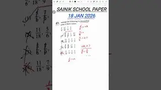 🔥 Sainik School Exam 2026 | 18 Jan Paper Solved | One Question One Short | #Shorts