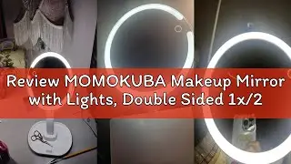Review MOMOKUBA Makeup Mirror with Lights, Double Sided 1x/20x Magnifying Mirror with Light, Recharg