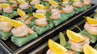 Канапе.. 🍤креветками и блины.. фуршет #whatsappstatus#happy#comedy#canap&eacute;s#usa##shorts#казакшарецепт